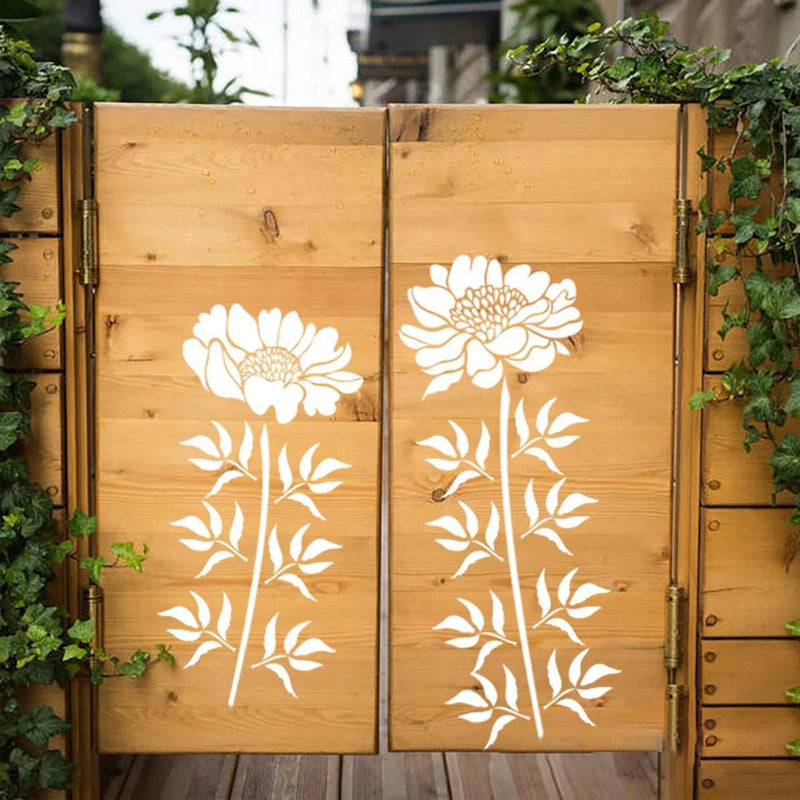 🌻Garden Fence Large Flower Drawing Stencils