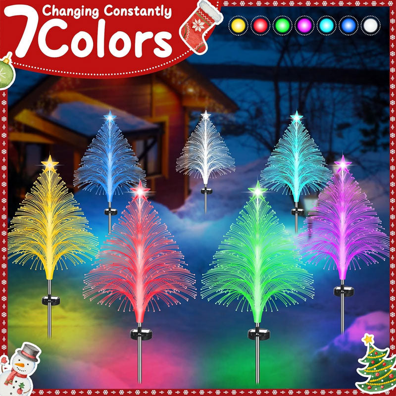 Solar Christmas Gardening Colorful Decoration Lights (2 PCS)