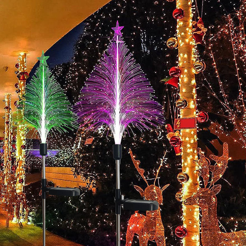 Solar Christmas Gardening Colorful Decoration Lights (2 PCS)
