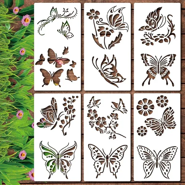 🌻Garden Fence Large Flower Drawing Stencils