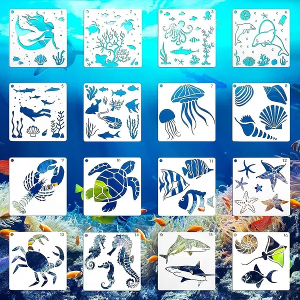 🌻Garden Fence Large Flower Drawing Stencils