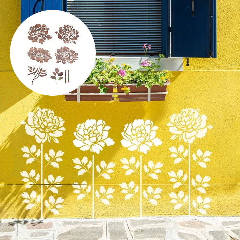 🌻Garden Fence Large Flower Drawing Stencils
