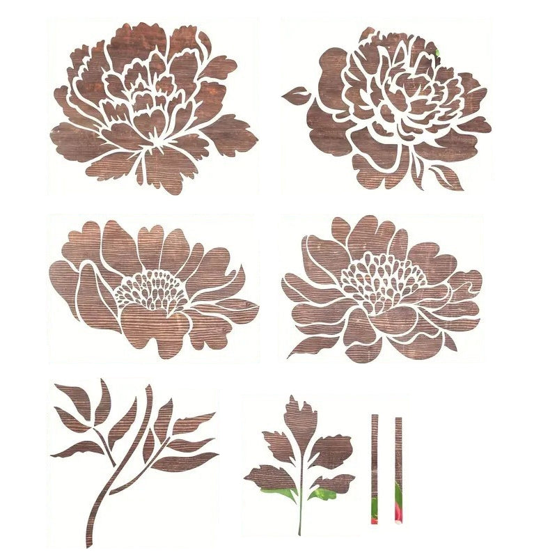 🌻Garden Fence Large Flower Drawing Stencils