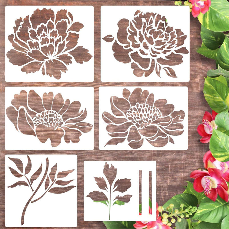 🌻Garden Fence Large Flower Drawing Stencils