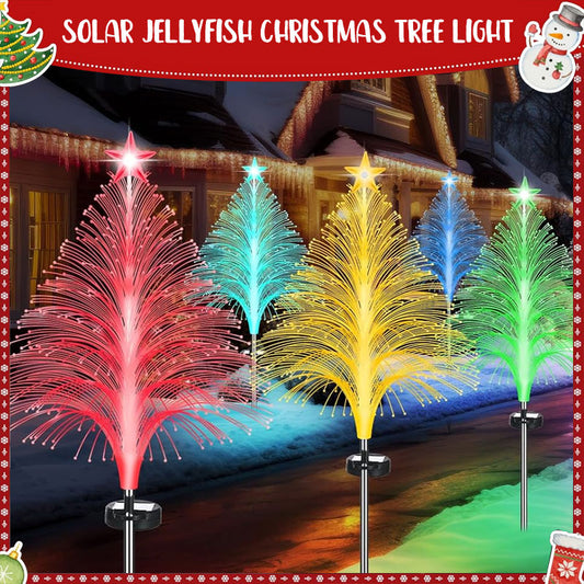 Solar Christmas Gardening Colorful Decoration Lights (2 PCS)