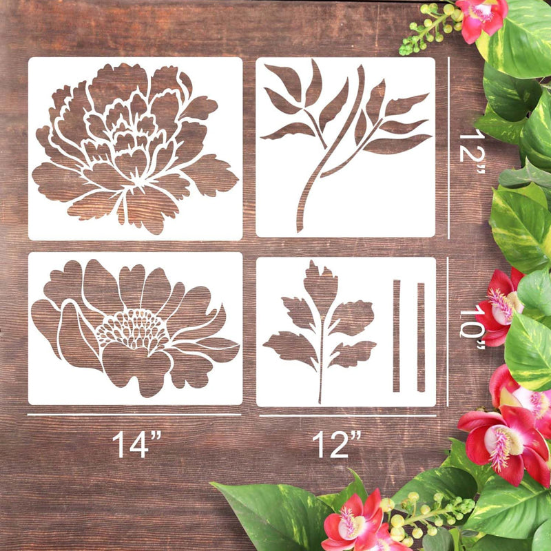 🌻Garden Fence Large Flower Drawing Stencils