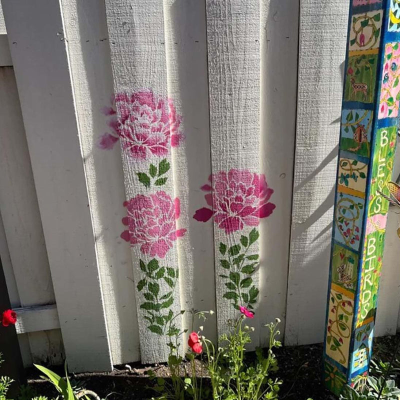 🌻Garden Fence Large Flower Drawing Stencils