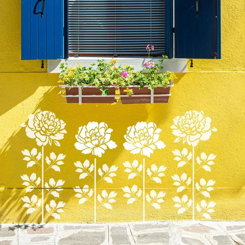 🌻Garden Fence Large Flower Drawing Stencils