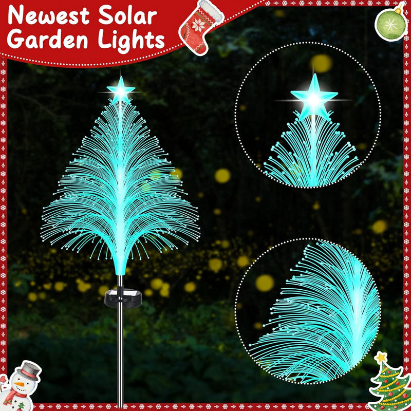 Solar Christmas Gardening Colorful Decoration Lights (2 PCS)