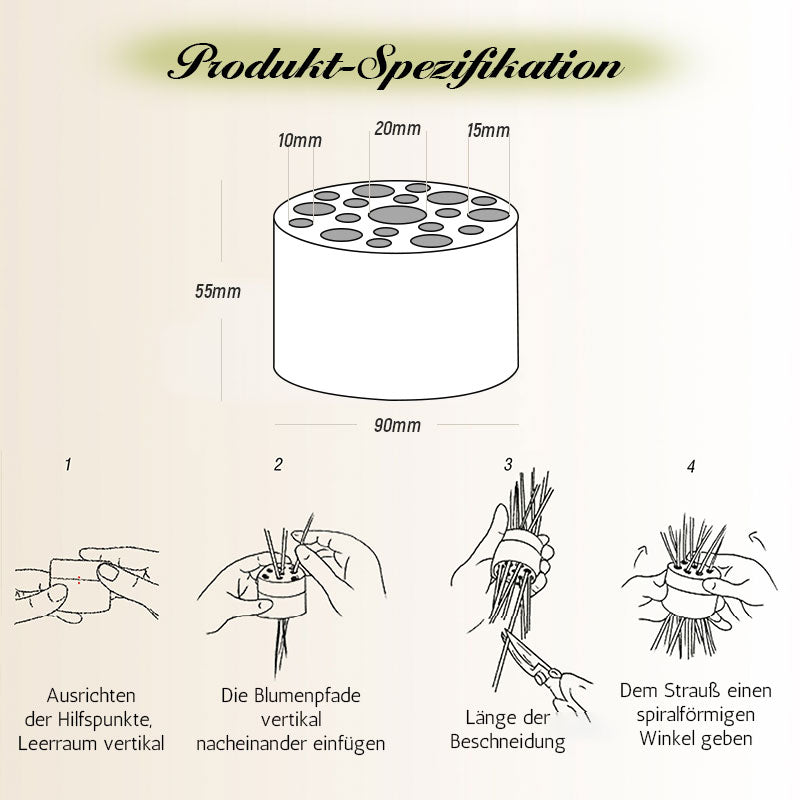 Transparent PLUS - Spiral Ikebana Stem Holder®
