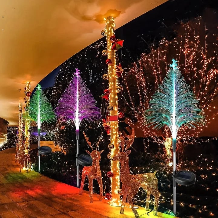 🔥Stars & Moon 7 Color Changing Solar Xmas Tree Lights