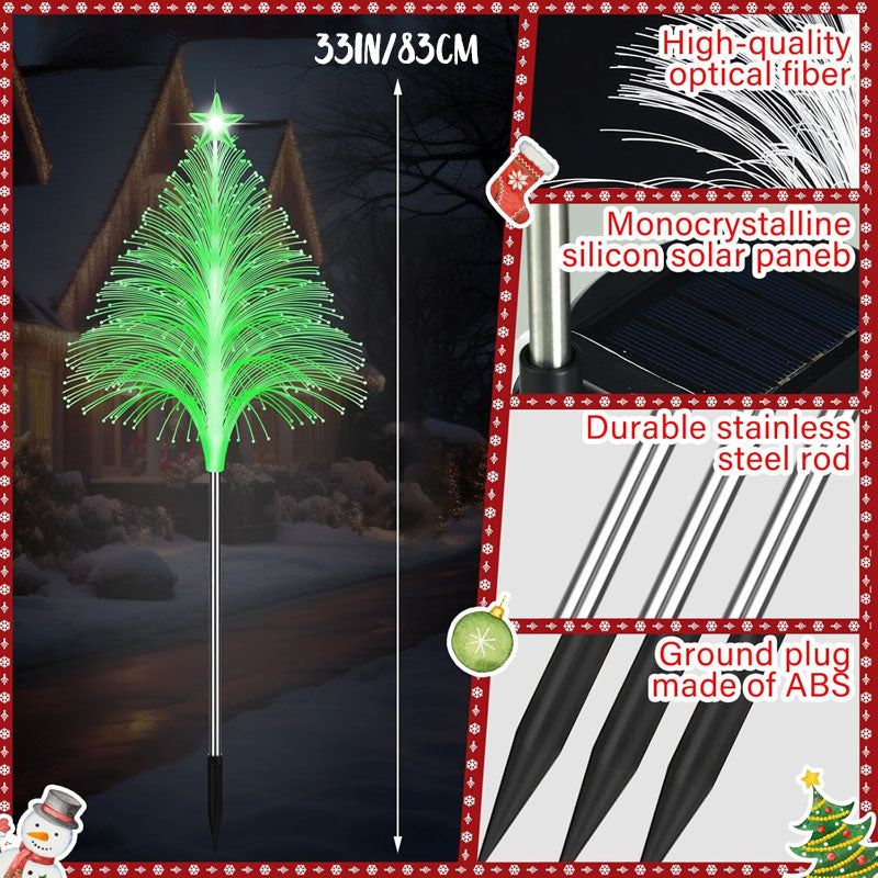 Solar Christmas Gardening Colorful Decoration Lights (2 PCS)