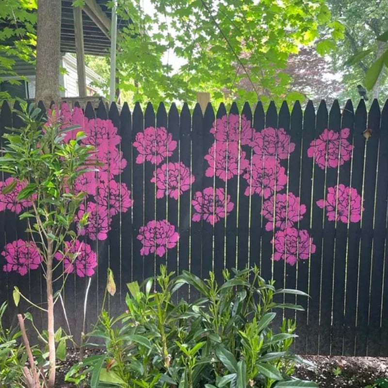 🌻Garden Fence Large Flower Drawing Stencils