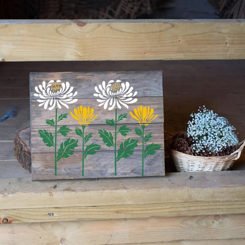 🌻Garden Fence Large Flower Drawing Stencils