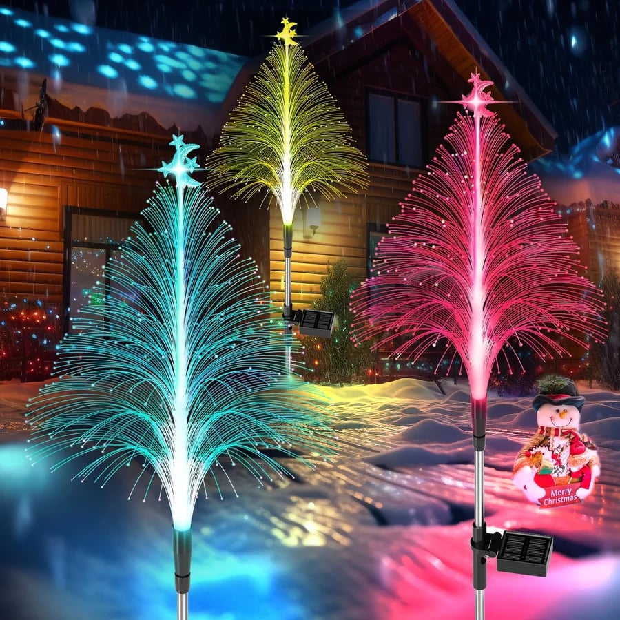 🔥Stars & Moon 7 Color Changing Solar Xmas Tree Lights